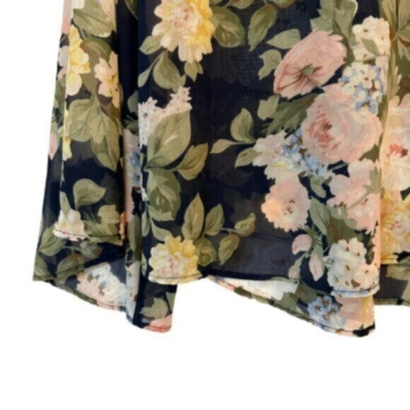 Show Me Your Mumu |  Navy Floral Hippy Dippy Party Blossom Top Blouse Size XS - Picture 5 of 10
